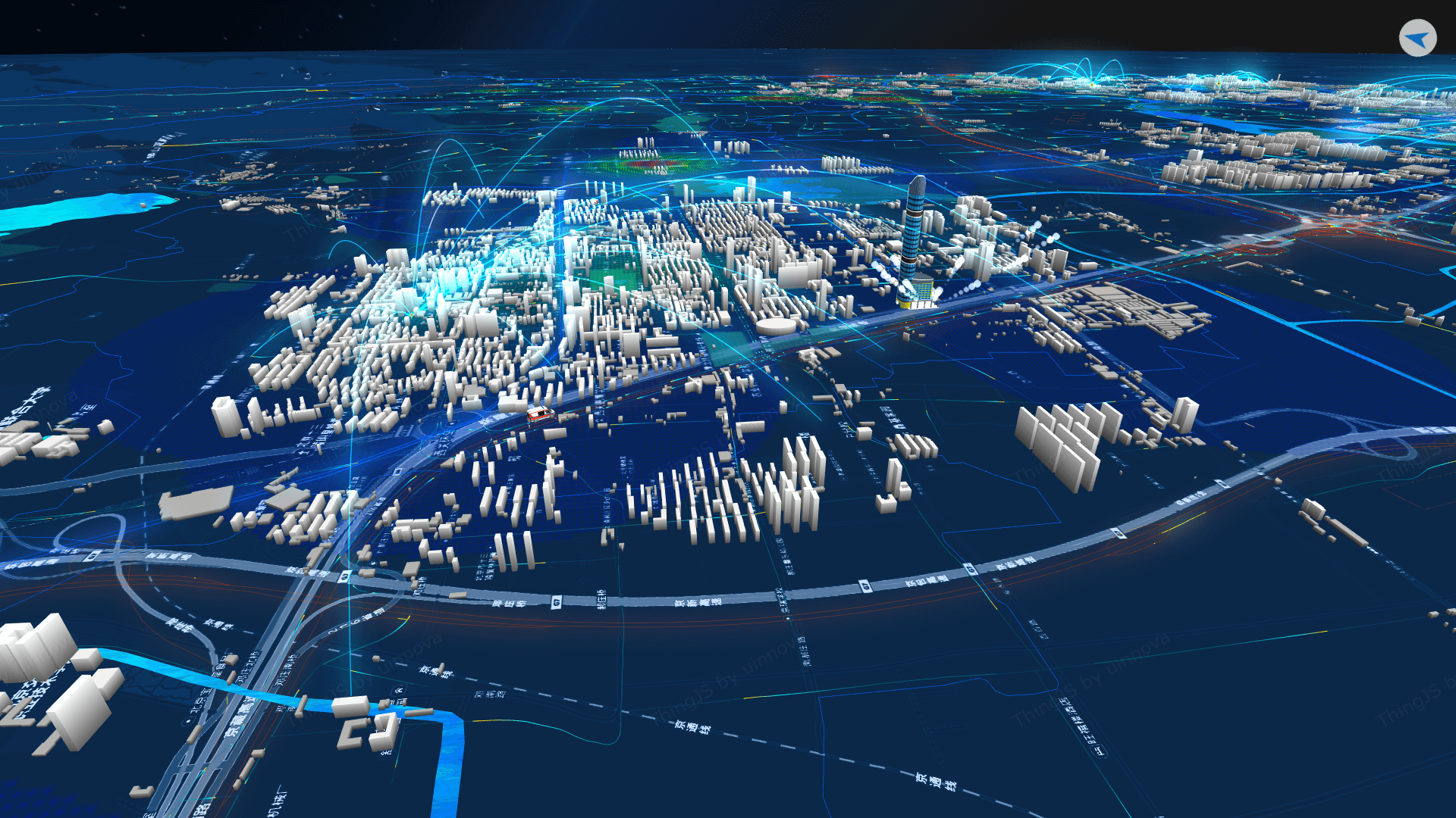 thingJS完整城市场景一步集成